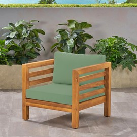 Summsun Patio Furniture Cushions Replacement, Outdoor Deep Seat Couch Cushion and Backrest Pillow with Waterproof Removable Cover for Sectional Sofa Set, 25.6 x 25.6 Inch, Sage Green