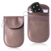 Brown Premium Car Key Faraday Bag, Signal Blocking Pouch Anti-Theft