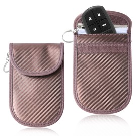 Brown Premium Car Key Faraday Bag, Signal Blocking Pouch Anti-Theft Fraud Pouch for Car Key Phones+ RFID Blocker, 3 Colours, Keyless Entry Protection Pouch, KF-Premium
