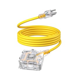 DEWENWILS DEWENWIL 15FT Heavy Duty Extension Cord, Dust-Proof &Waterproof Switch,6 Outlets
