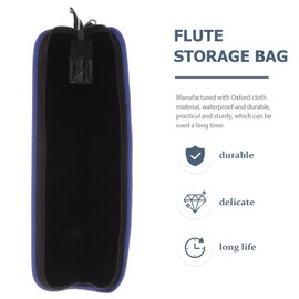 SUPVOX Sax Bag Blue Tote Bag Flute Carry Bag Flute Storage Bag Soprano Recorder Case Recorder Instrument Carrying Bag Flute Protective Case Soprano Recorder Case Bag Oxford Cloth Black