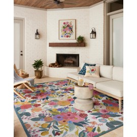 Loloi Rifle Paper Co. x Perennial Rose/Multi 2'-5" x 3'-11" Accent Rug