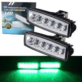JALN7 LED Light Bar Green Car Driving Lights 6 Inch Moto LED Work Auxiliary Spotlights ATV UTV Truck Side Mark Bulb 12V 24V 2PCS 60W