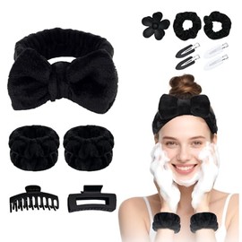 Mythya Diademas Skincare 12 Pcs, Diademas para Cabello Mujer, Diadema Spa, Banda Para Cabello, Vellón Coral Suave, para Cuidado de la Piel, Desmaquill