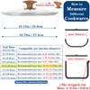10 Inch Pan Lid, Tempered Replacement Pan Cover, 6,8,9.5,10.5,11,12,12.5 Inch