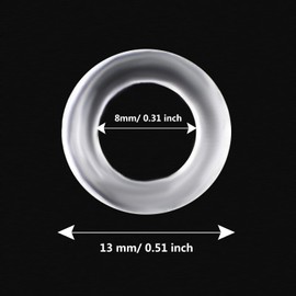 Quzhou 200 Pieces Roman Blind Curtain Rings Clear Plastic Rings, 13 mm (13 mm)