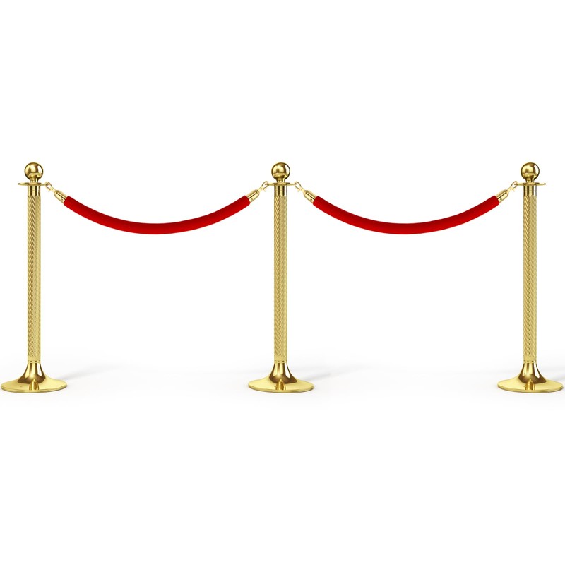PATIKIL 1.3" Stanchion Rope End Stopper, Cord End Caps Barrier