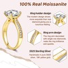 Elio Passero 1.5CT Moissanite Engagement Rings for Women, Moissanite Promise