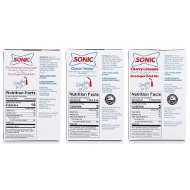 SINGLES TO GO! Sonic Singles To Go Drink Mix Variety Pack Sugar Free Zero Calorie Hydration
