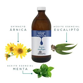 rbora Aceite de Masaje Muscular con rnica y Aceites Esenciales  Relajacin y Alivio de Dolores Musculares y Articulares Masaje Deportivo Con Eucalipto 