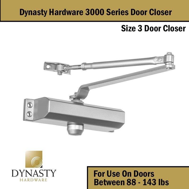 Dynasty Hardware Door Closer, Commercial Hydraulic Closer, Self-Closing, Spring Size