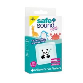 Safe & Sound Kids Fun Plasters Animals 38mm x 38mm - 1 Pack of 6