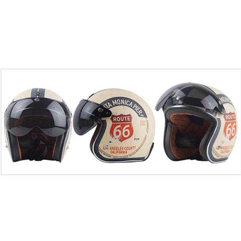 VCOROS Universal Motorcycle Retro Pilot-Style Standard 3 Snap-Button Visor Flip