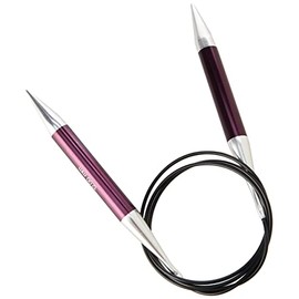 KnitPro K47169 Rundstricknadel, Aluminium, Lila, 100cm / 12mm