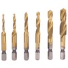 6pcs Screw Tap Drill Bits Kit 6542 High Speed Steel