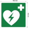 Movilideas 3 pezzi di defibrillatore PVC adesivo resistente per esterni