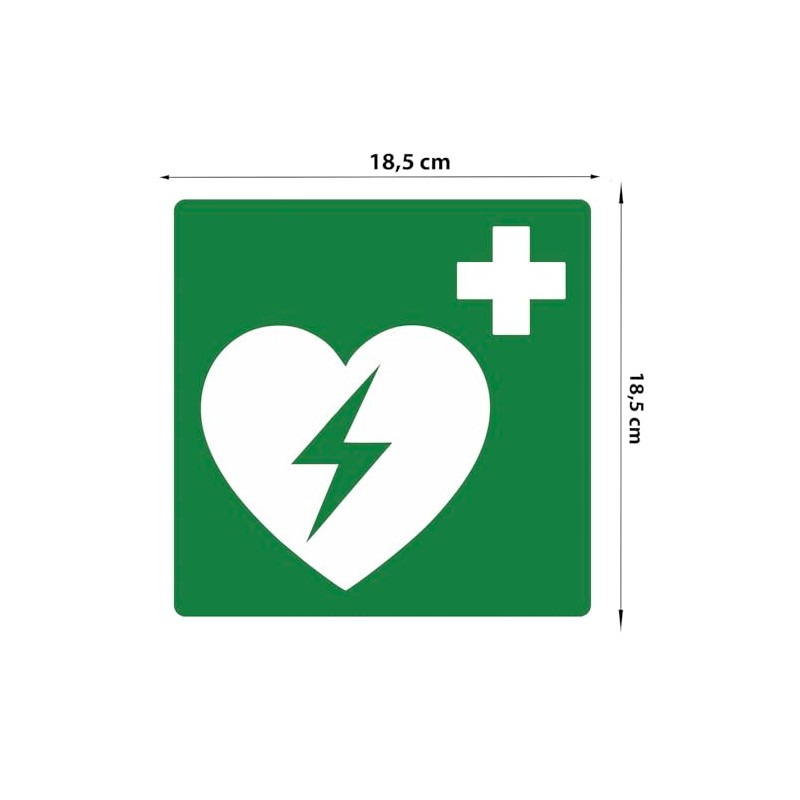 Movilideas 3 pezzi di defibrillatore PVC adesivo resistente per esterni