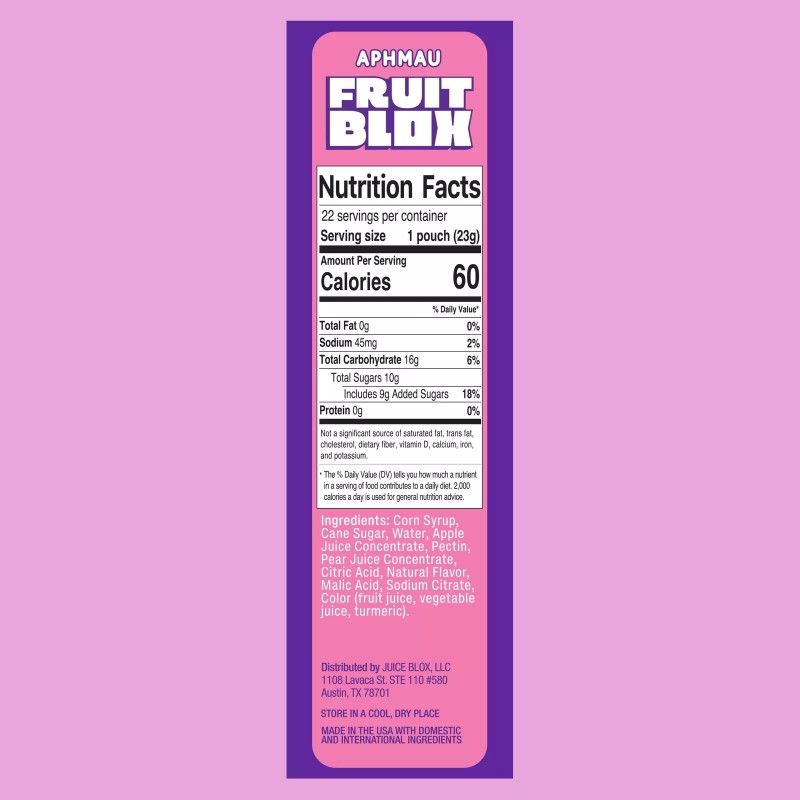 No Brand FruitBlox Aphmau Mixed Fruit Snacks, 22 Count