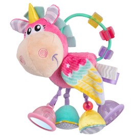 Playgro Unicorn Clip Clop Activity Rattle Pink - Nurturing Developmental Toy for 3+ Months - The Ultimate Fusion of Teething & Early Engagement - Baby's First Rattles with a Delightful Unicorn Design