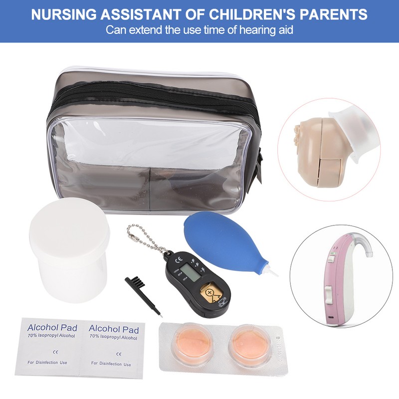 Hearing Aid Storage Bag Children Hearing Aid Cleaning Maintenance Kit