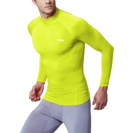 EXIO Japan Men's Mock Turtleneck Compression Shirt Cool&Dry Baselayer Top EX-T02 (X-Large, EXT02-NY)