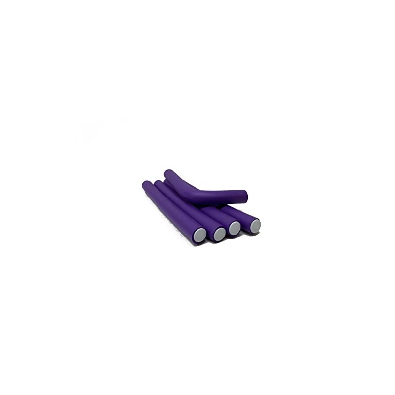 Purple Color Flex Spongy Rod Rollers Twist-flex Pro Curls Hair
