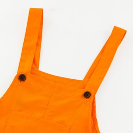 HahaNice Toddler Girls or Boys Cotton Overall Shorts Kids Cute Shortalls(Orange, 6)
