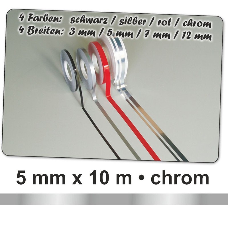 carstyling XXL Car Decorative Strip Chrome 5 mm