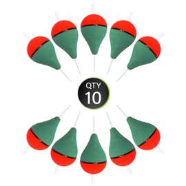 FLADEN Fishing - Slotted Pike Bung Floats 10 Pack – 4.5g, 7g, 10.5g – Float Fishing for Coarse, Predator and Pike Angling (7.0, Grams) [40-129105]