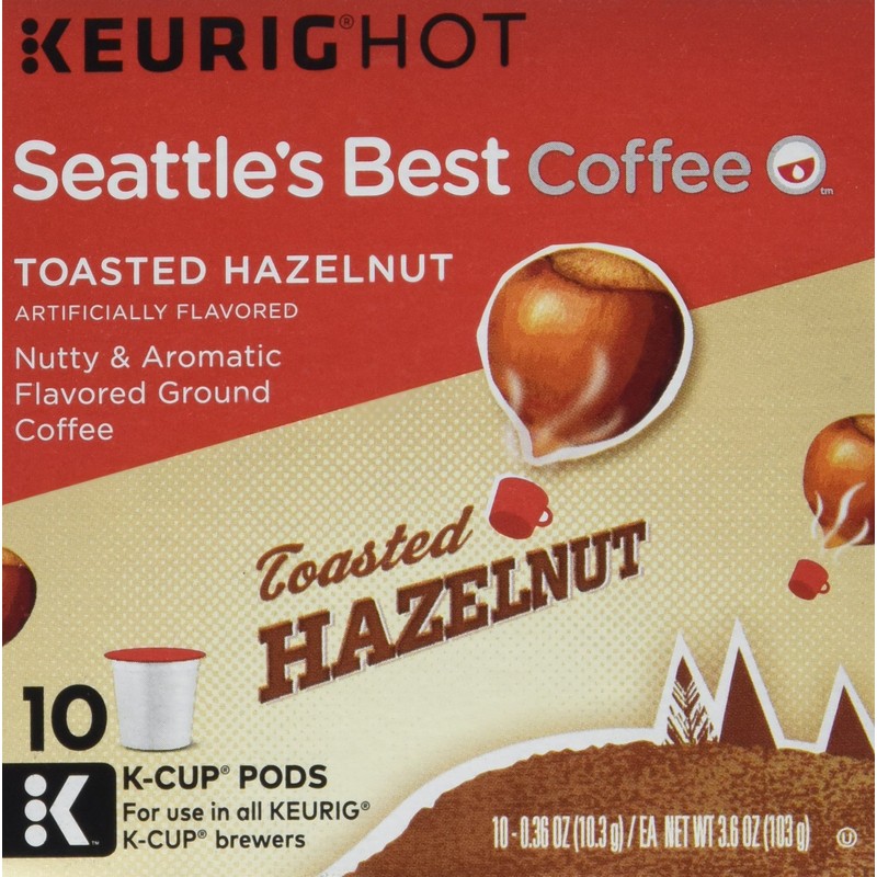 Starbucks Seattle's Best Coffee Toasted Hazelnut K-Cup for Keurig Brewers,