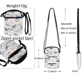 Airplane Crossbody Bag Airplane Lover Gifts Aviation Pilot Gifts Plane Gift I Just Really Like Airplanes Cell Phone Purse Bag