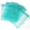 TheDisplayGuys 48-Pack 2" x 2-3/4" Teal Sheer Organza Gift Bags