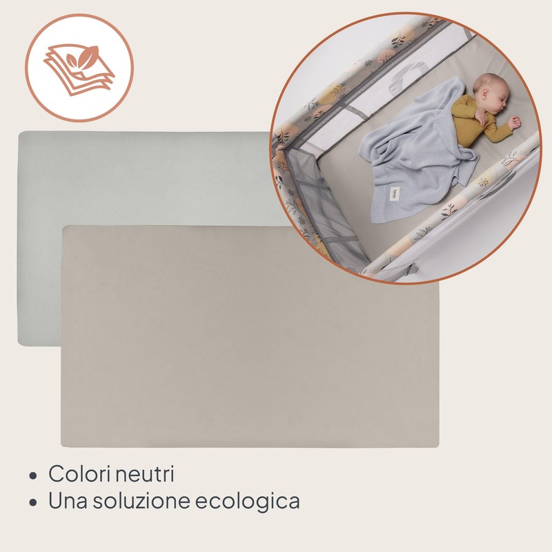 LIONELO Lenzuola con angoli per lettino neonato, Set da 2,