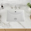 18 Inch Undermount Bathroom Sink - GhomeG 18"x14" White Rectangle