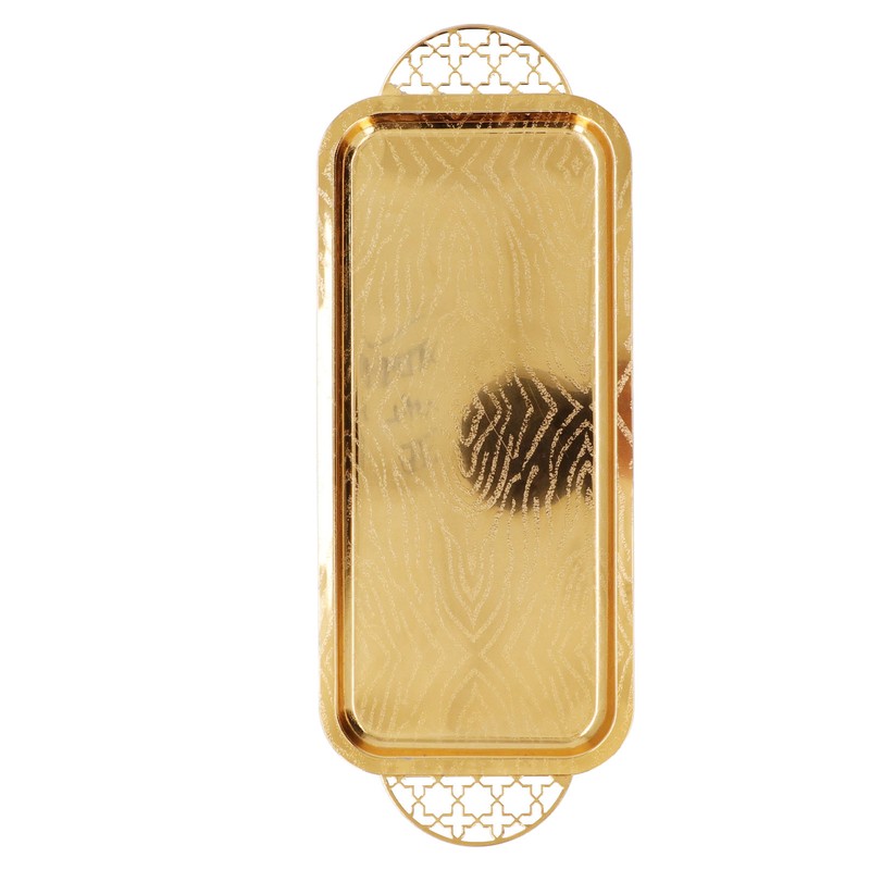 Serving Tray Gold Retro Light Luxury Oblong Water Cup Tea