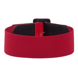 Hanna Nikole Women 50s Elastic Stretchy Retro Wide Waist Cinch Belt Red Size L