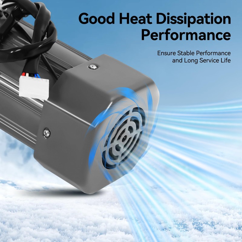 BJTDLLX Variable Speed Motor, 250W 5K Gear Motor + Reducer