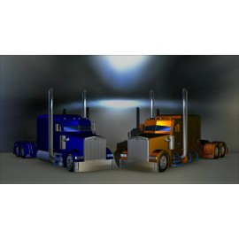 American Heavy Truck Peterbilt Custom Model Printing File STL for 3D Printer