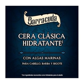 Barracuda Cera para el Cabello Hidratante 60g, Acabado Profesional, Algas Marinas, Efecto Brillante.