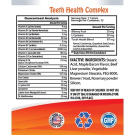 MY LUCKY PETS LLC Dog Dental Treats - Advanced Teeth Health for Dogs - Fights Bad Breath - Best Looking Gums and Teeth - Vitamin a for Dogs - 180 Tablets (3 Bottles)