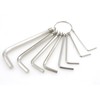 8pcs Silver Allen Wrenches Set, 1.5-6 mm Hex Key Key