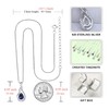 starchenie Infinity Teardrop Pendant Necklace 925 Sterling Silver Birthstone Jewelry