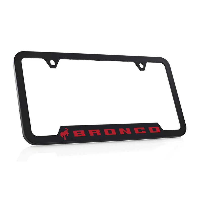 Ford Bronco UV Printed Plastic License Plate Frame - Red
