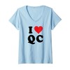 Womens I Heart QC Initials I Love Q.C. First And