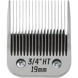 3/4" HT Detachable Pet Dog Grooming Ceramic Blade, Compatible with Ainds, Oster A5, Wahl KM-10 and Other Series Clippers, Compatible with Andis Size: 3/4-Inch 19mm Cut Length, Chrome. Sliver 1Pack