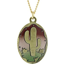 Earth Dreams- Saguaro Sunshine Necklace (Brass)