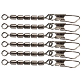 Trout Master 5-Way Trout Swivel with Snap - 6 Swivels, Size/Load Capacity: Size 14/9 kg
