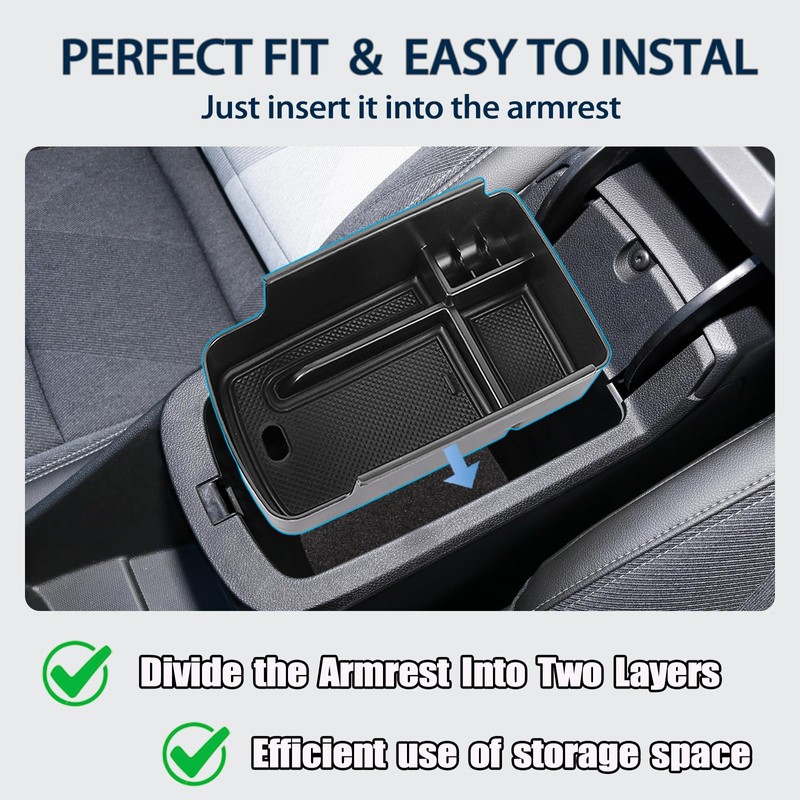 Neepiar Center Console Organizer Tray Compatible with 2024 2025 Chevy