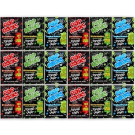 The Hampton Candy Company Pop Rocks Candy 18 Pack, 6 Flavors of Each - Watermelon, Strawberry, Tropical Punch
