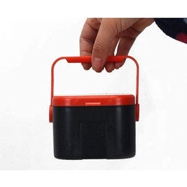 Toasis Fishing Live Bait Box Worm Storage Container Plastic Case with Tweezer (Red-2pcs)